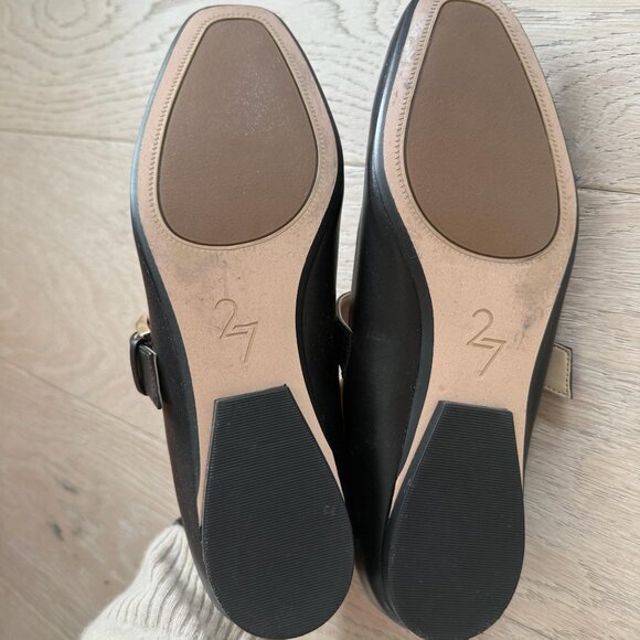 Black leather ballerina mary jane - Picture 3 of 3